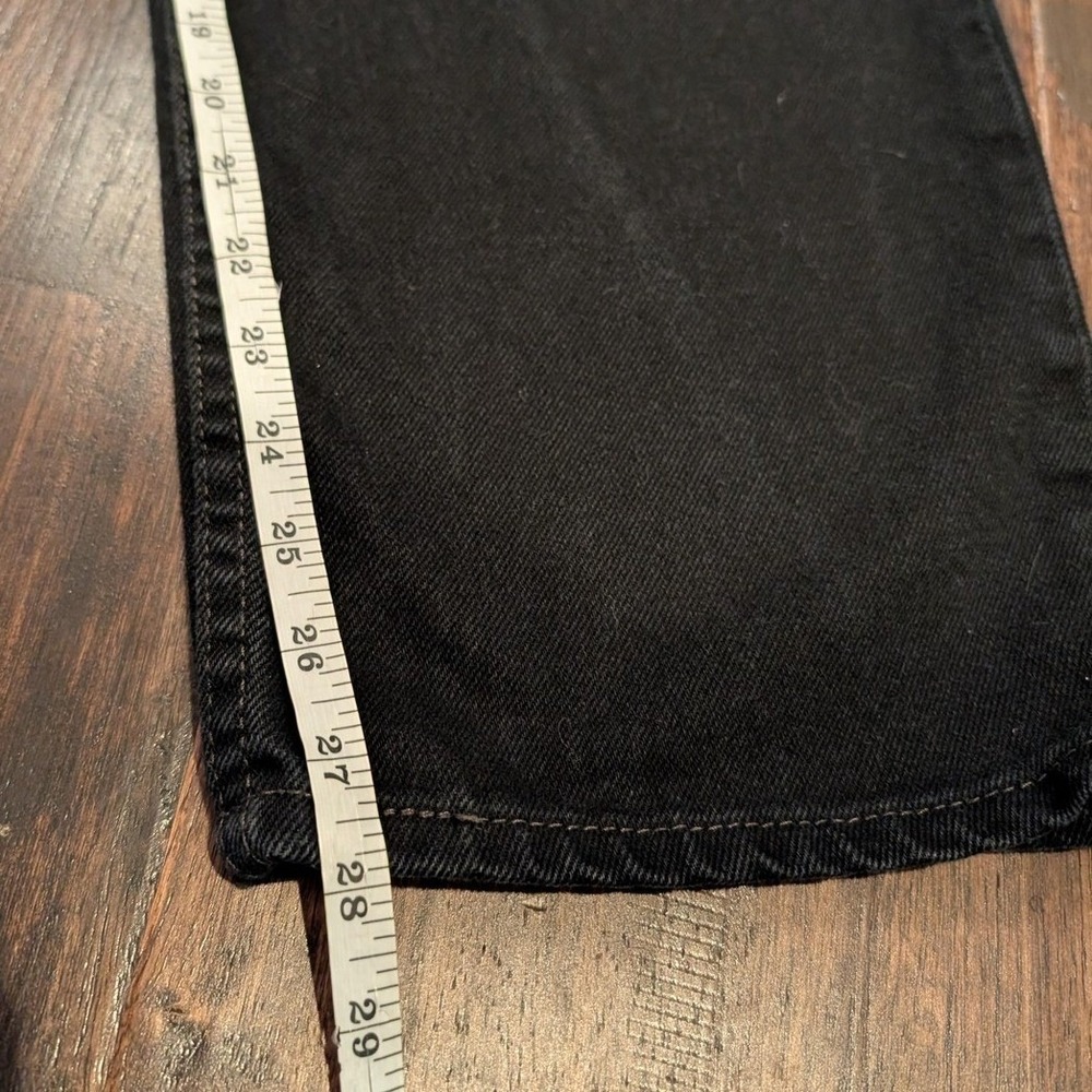 Levis 550 Jeans Mens 40x30‎ Fits 38x28 Black Denim Relaxed Tapered Leg High Rise - Picture 8 of 9